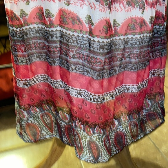 She's Cool Maxi Dress Womens Small Purple Pink Paisley Cotton Boho Smocked - Picture 4 of 5